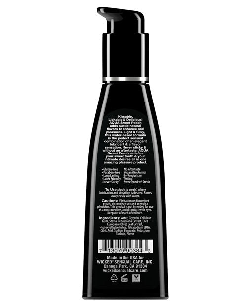 Wicked Sensual Care Waterbased Lubricant - 4 Oz Sweet Peach Lubes - Tophatter Daily Deals