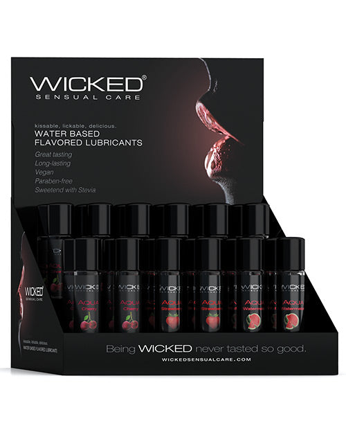 Wicked Sensual Care Classic Flavors Display - 1 Oz Asst. Flavors Display Of 24 Default Title Lubes - Tophatter Daily Deals