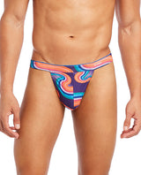2xist Sliq Micro 1 Y-back Thong Far Out Wave Sm Default Title All Undergarments - Tophatter Daily Deals