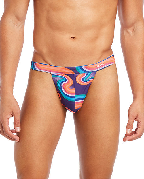 2xist Sliq Micro 1 Y-back Thong Far Out Wave Sm Default Title All Undergarments - Tophatter Daily Deals