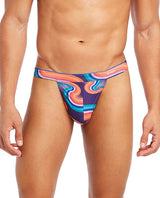 2xist Sliq Micro 1 Y-back Thong Far Out Wave Xl Default Title All Undergarments - Tophatter Daily Deals