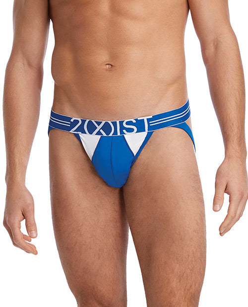 2xist Sport Mesh Jock Strap Blue-white Sm Default Title All Undergarments - Tophatter Daily Deals