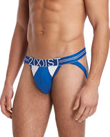 2xist Sport Mesh Jock Strap Blue-white Sm All Undergarments - Tophatter Daily Deals