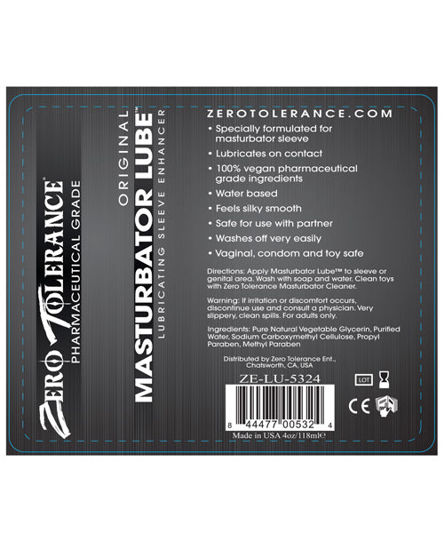 Zero Tolerance Masturbator Lube - 4 Oz Lubes - Tophatter Daily Deals