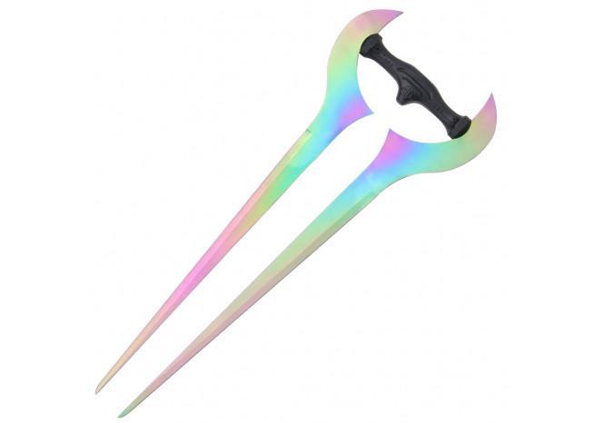 Forked Titanium Color Metal Sword swords - Tophatter Daily Deals