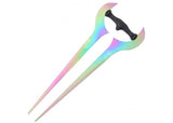 Forked Titanium Color Metal Sword swords - Tophatter Daily Deals