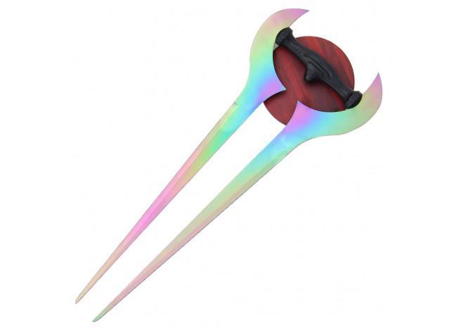 Forked Titanium Color Metal Sword swords - Tophatter Daily Deals