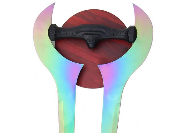 Forked Titanium Color Metal Sword swords - Tophatter Daily Deals