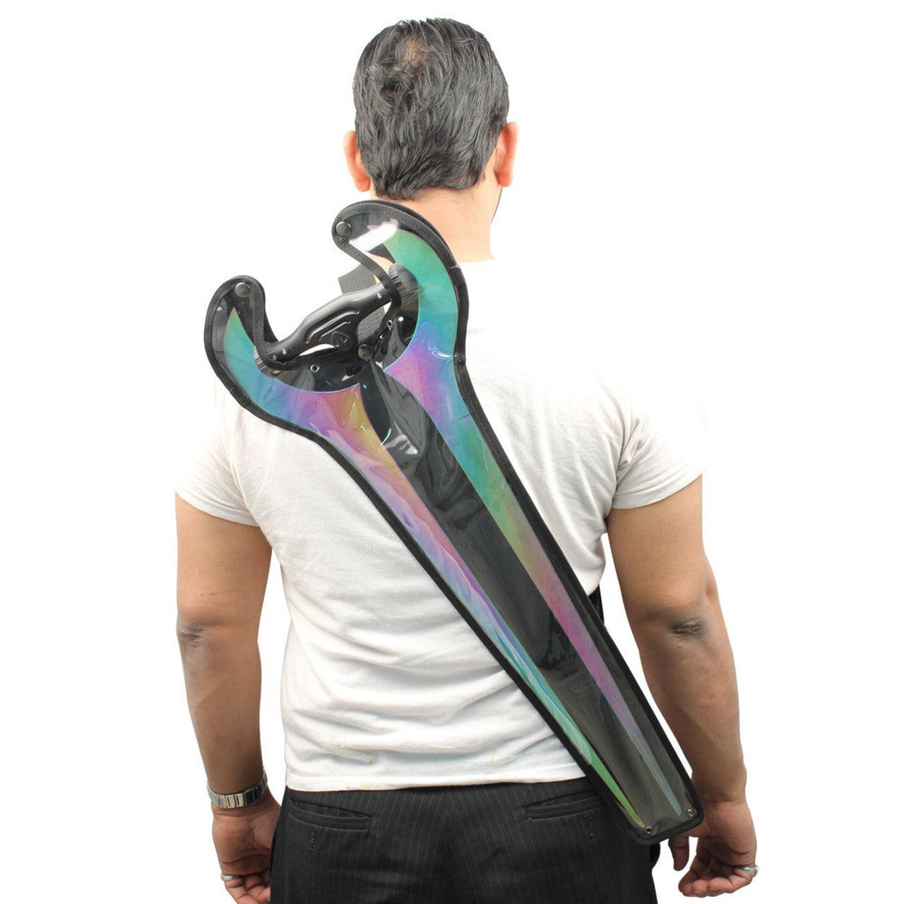 Titanium Color Forked Metal Sword Sheath swords - Tophatter Daily Deals