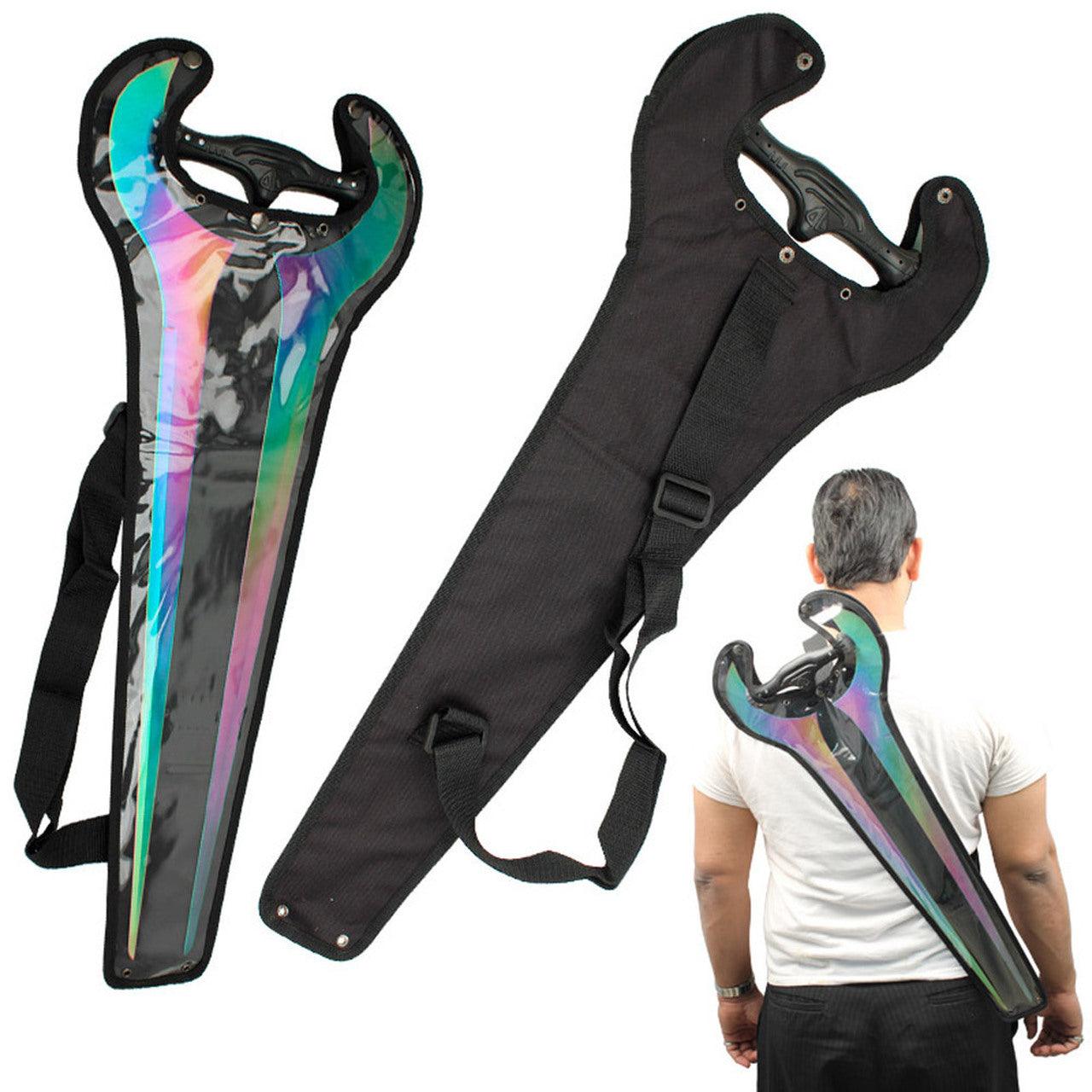 Titanium Color Forked Metal Sword Sheath swords - Tophatter Daily Deals