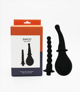 Emico Douche Kit Premium Dual Attachment Silicone Unisex Cleaning System Black > Essentials > Douches - Tophatter Daily Deals