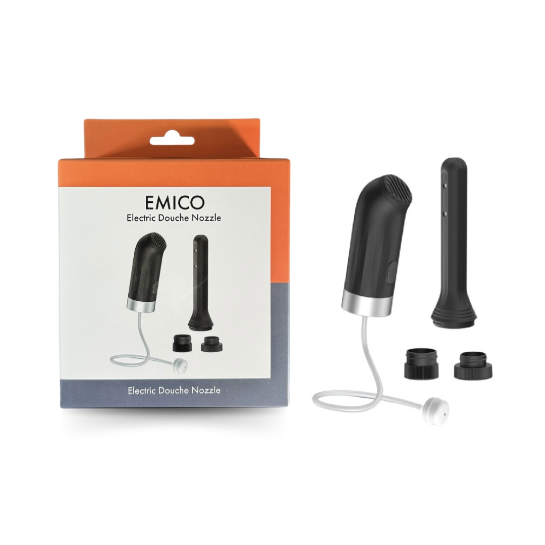 Emico Electric Douche Nozzle Waterproof with 3 Speeds and 5 Spout Options Black Silicone > Essentials > Douches - Tophatter Daily Deals