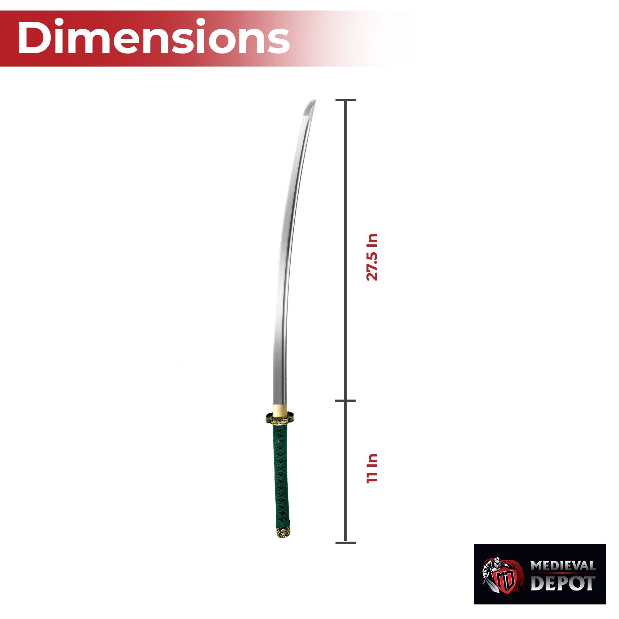 Emerald Elegance Handmade Katana Swords - Tophatter Daily Deals