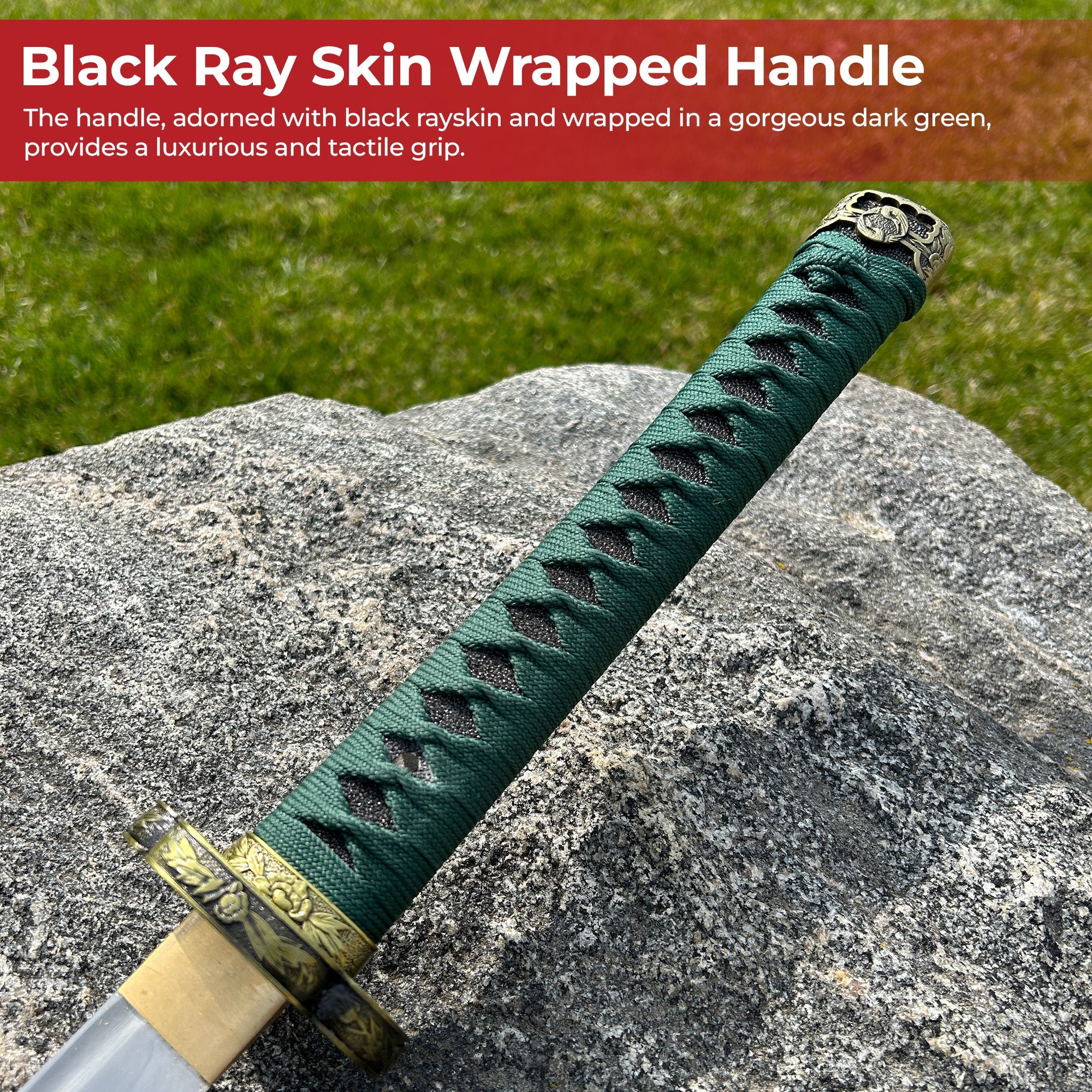 Emerald Elegance Handmade Katana Swords - Tophatter Daily Deals
