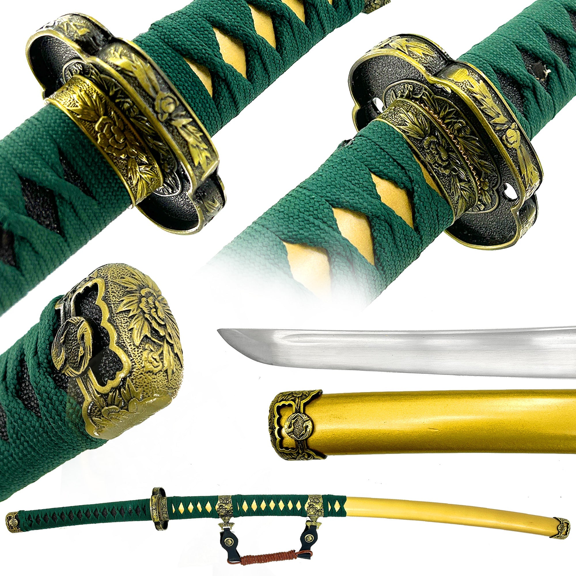 Emerald Elegance Handmade Katana Swords - Tophatter Daily Deals
