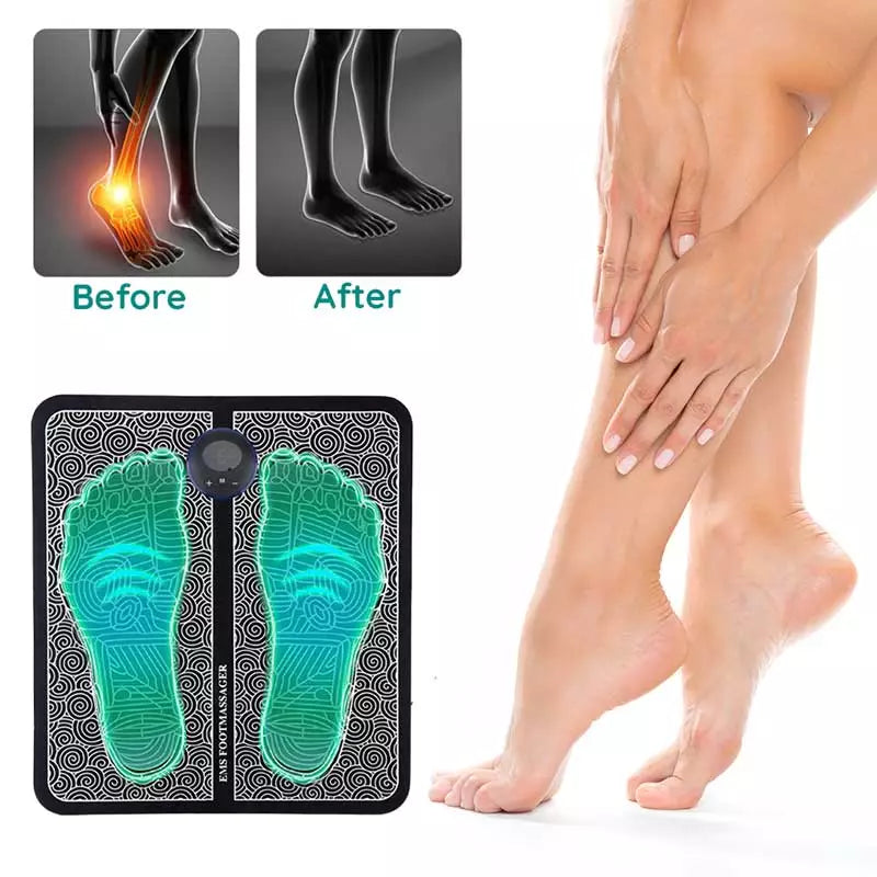 EMS Acupoints Massage Foot Mat Pain Relief Pad Home - Tophatter Daily Deals