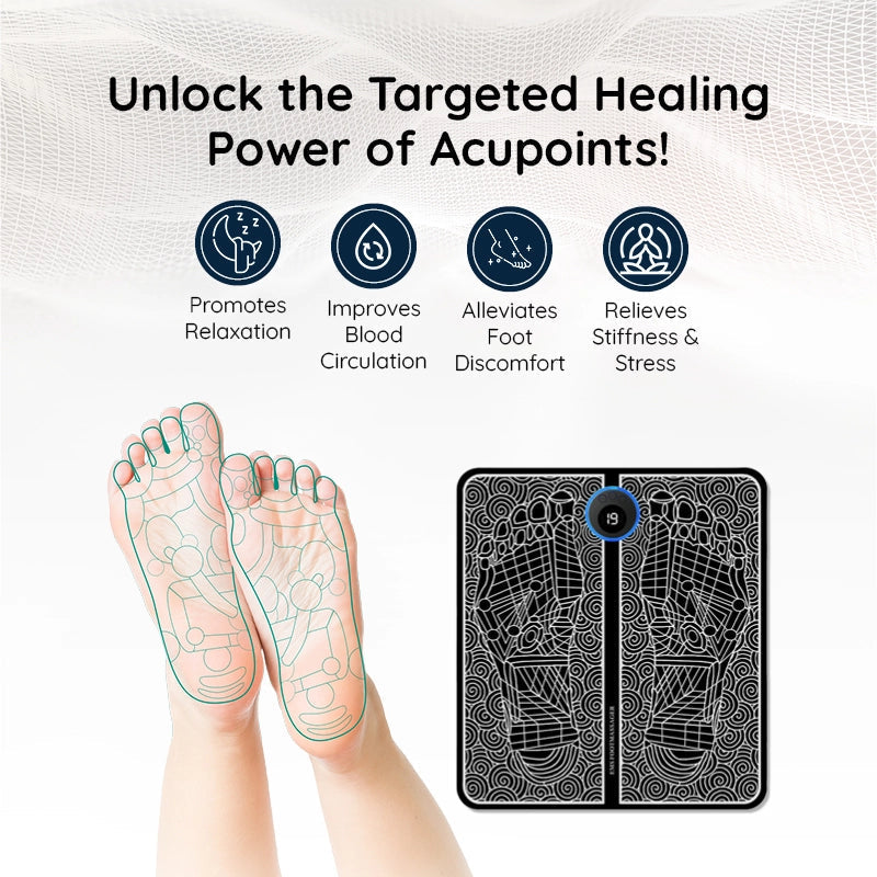 EMS Acupoints Massage Foot Mat Pain Relief Pad Home - Tophatter Daily Deals