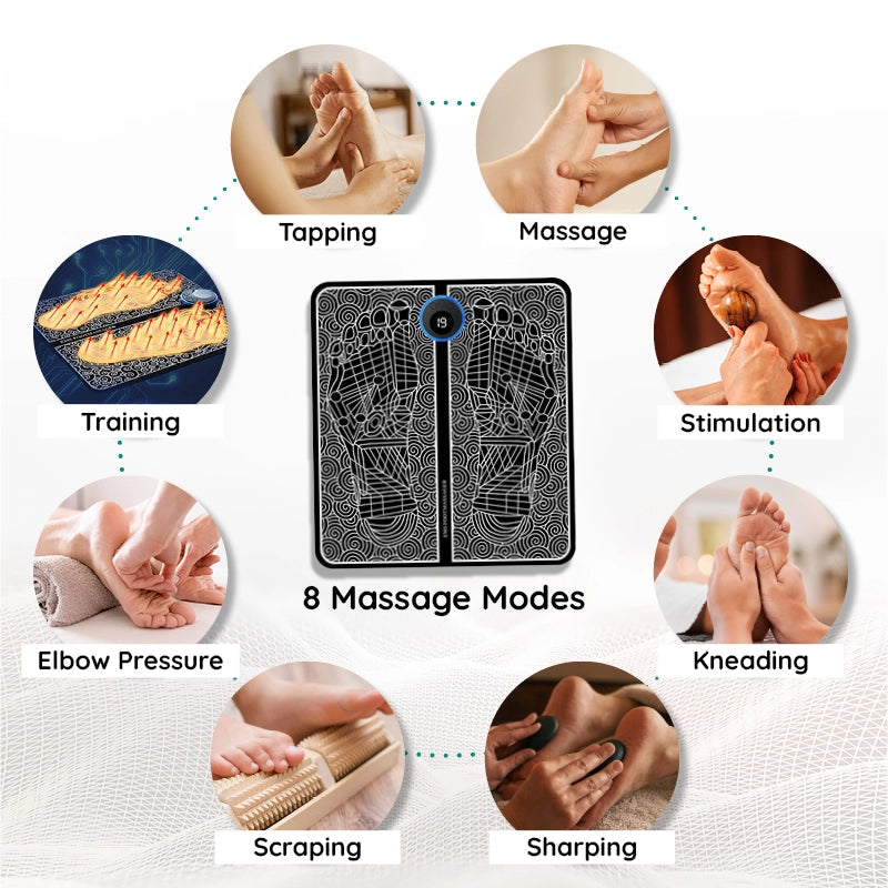 EMS Acupoints Massage Foot Mat Pain Relief Pad Home - Tophatter Daily Deals