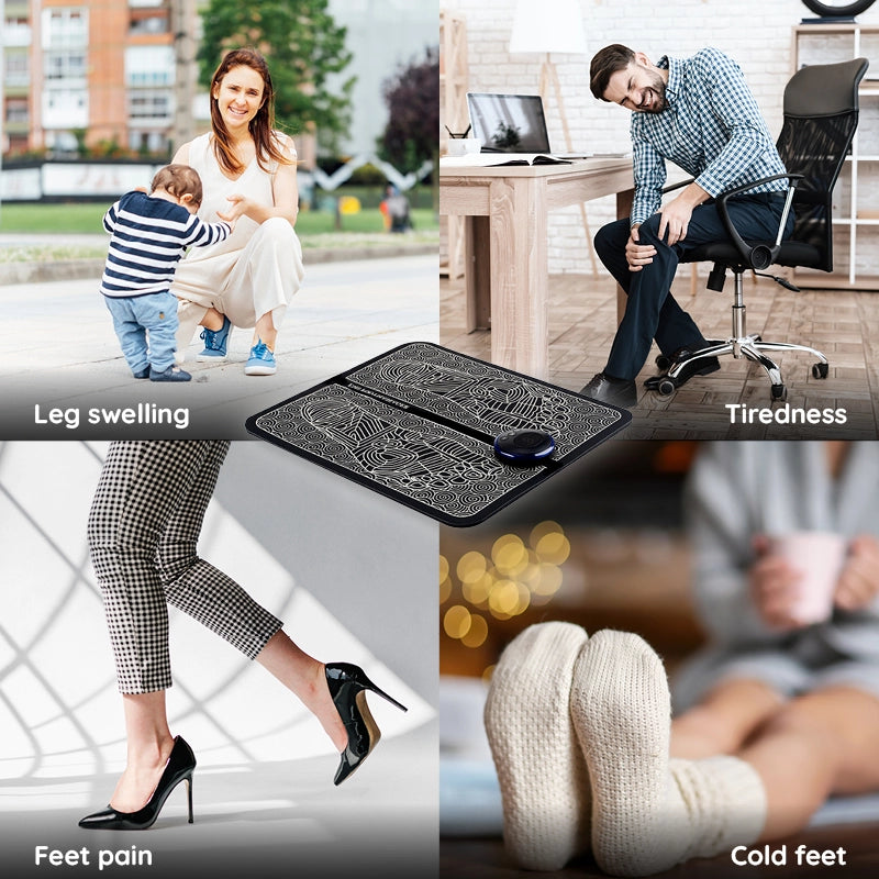 EMS Acupoints Massage Foot Mat Pain Relief Pad Home - Tophatter Daily Deals