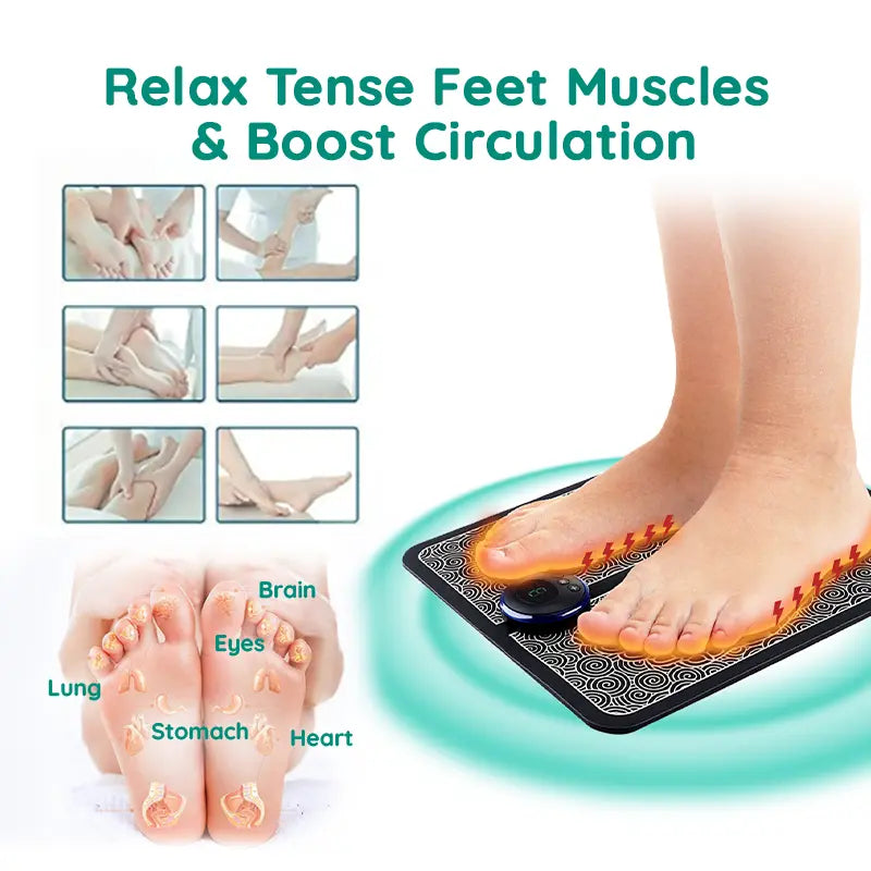 EMS Acupoints Massage Foot Mat Pain Relief Pad Home - Tophatter Daily Deals