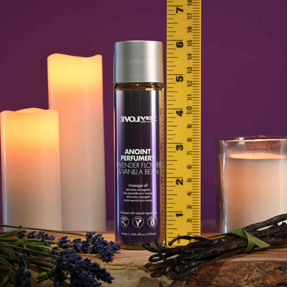 Evolved Anoint Perfumery (Lavender Flower & Vanilla Bean) – Massage Oil 120ml > Essentials > Massage Oil - Tophatter Daily Deals