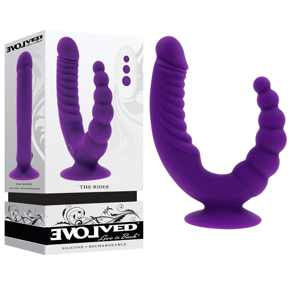 Evolved The Rider Double Ended Vibrator Purple > Dildos > Double Dildos - Tophatter Daily Deals
