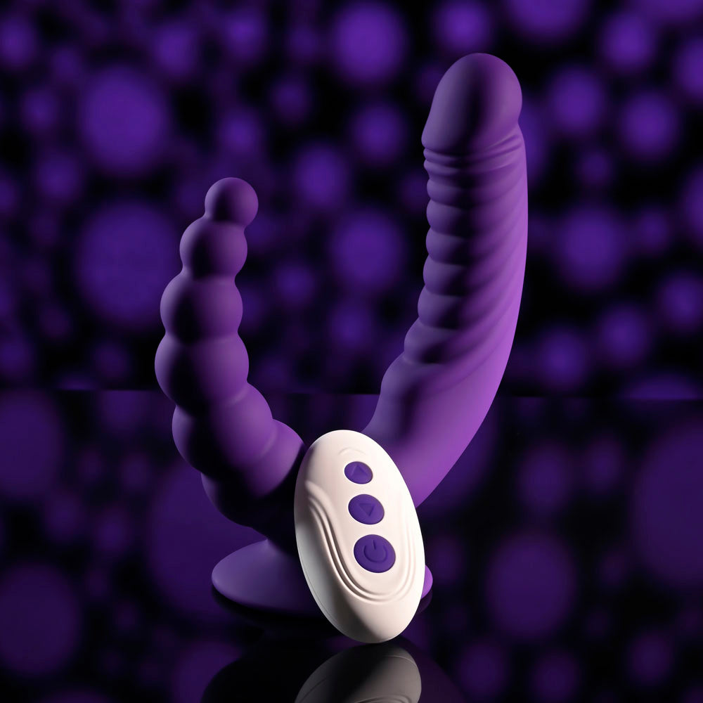 Evolved The Rider Double Ended Vibrator Purple > Dildos > Double Dildos - Tophatter Daily Deals