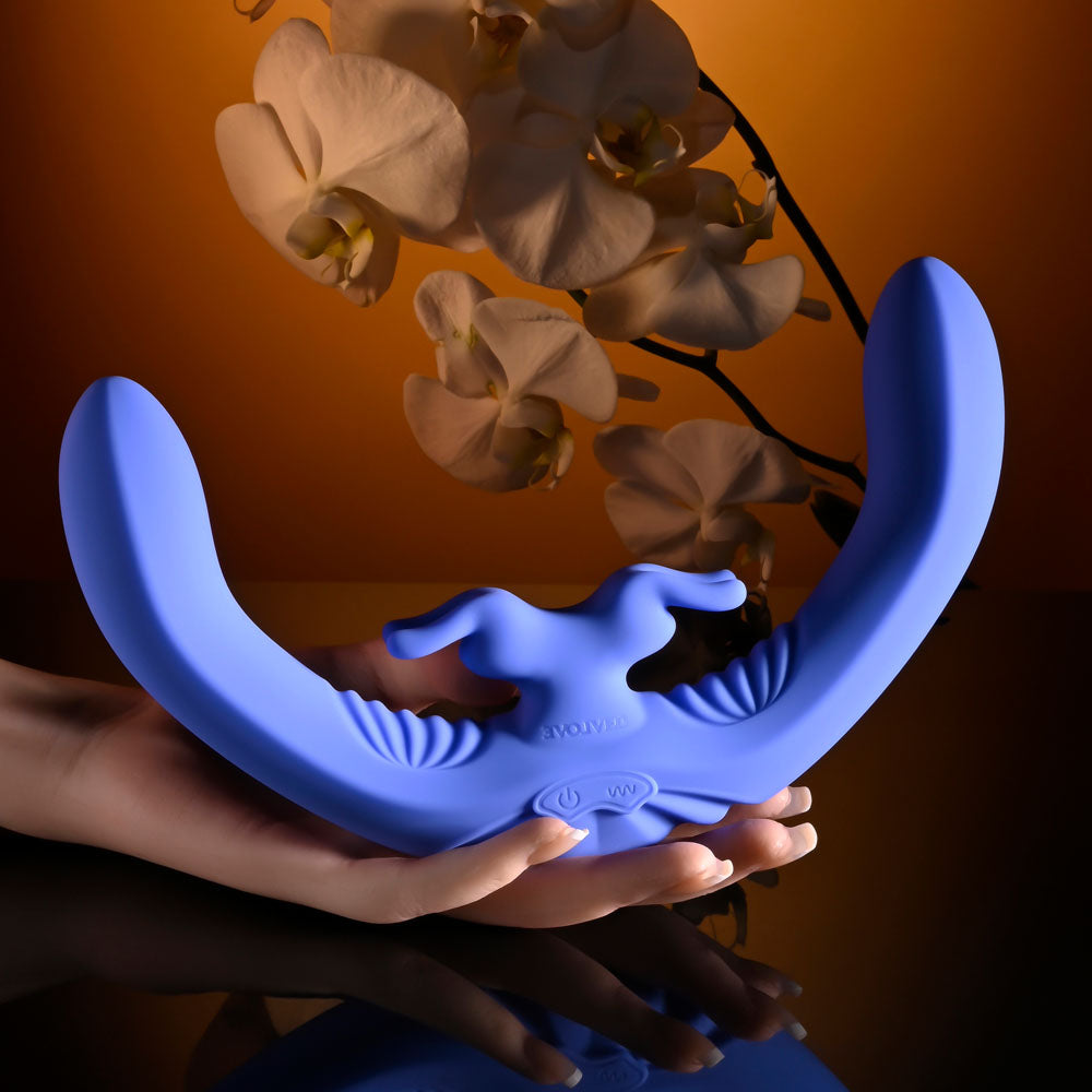 Evolved Lovebirds Double-Ended Rabbit Vibrator with Remote > Vibrators > Ladies > Rabbit - Tophatter Daily Deals