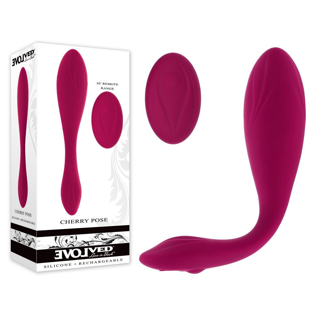 Evolved Cherry Pose Flexible Vibrator With Remote > Sex Toys > Couples Toys - Tophatter Daily Deals