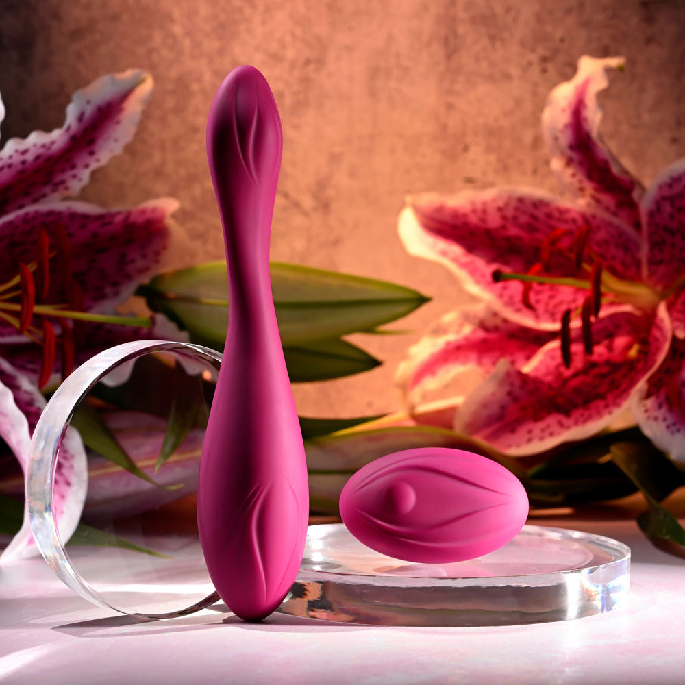 Evolved Cherry Pose Flexible Vibrator With Remote > Sex Toys > Couples Toys - Tophatter Daily Deals
