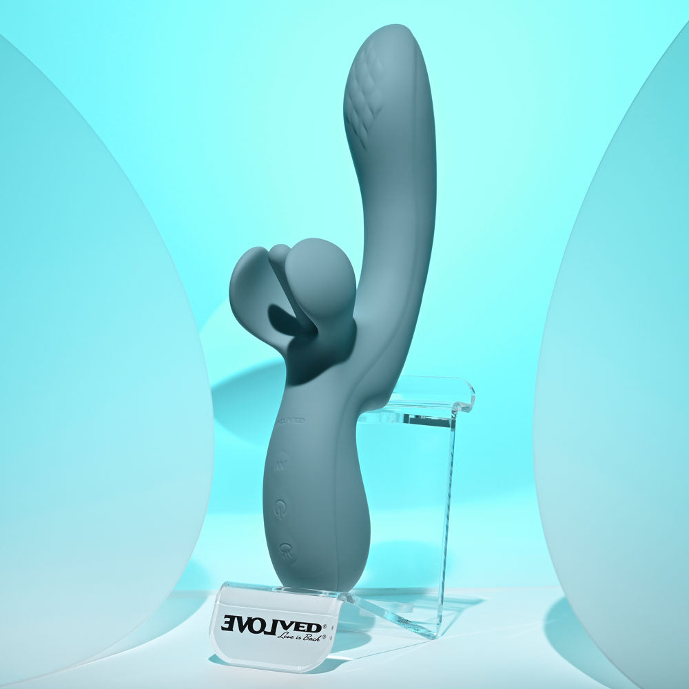 Evolved Take Your Flick Grey 24.1 cm Vibrator with Flicking Clitoral Stimulator > Vibrators > Ladies > Rabbit - Tophatter Daily Deals