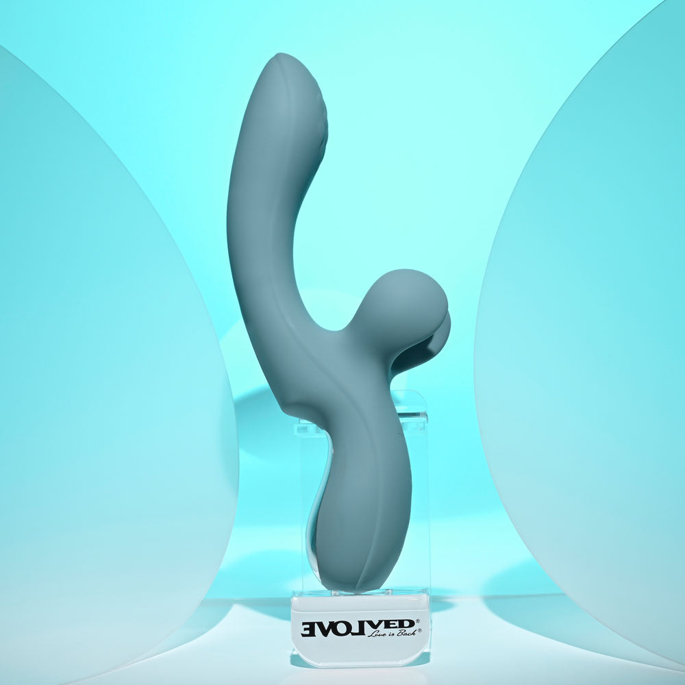 Evolved Take Your Flick Grey 24.1 cm Vibrator with Flicking Clitoral Stimulator > Vibrators > Ladies > Rabbit - Tophatter Daily Deals
