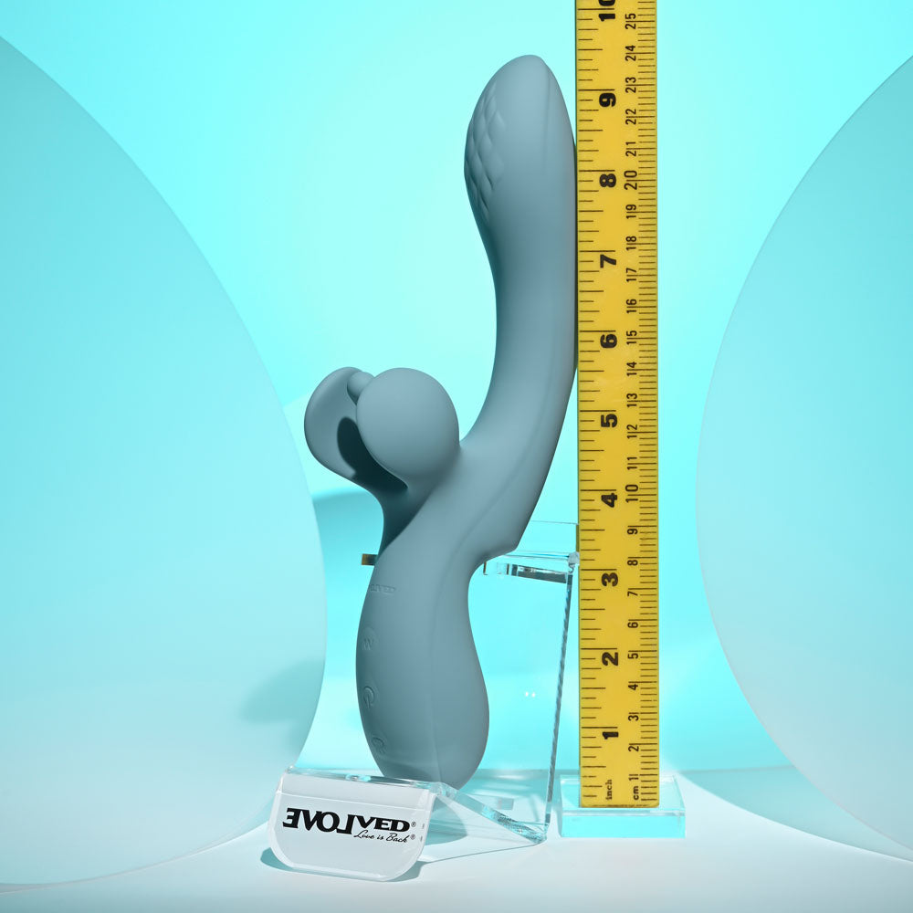 Evolved Take Your Flick Grey 24.1 cm Vibrator with Flicking Clitoral Stimulator > Vibrators > Ladies > Rabbit - Tophatter Daily Deals