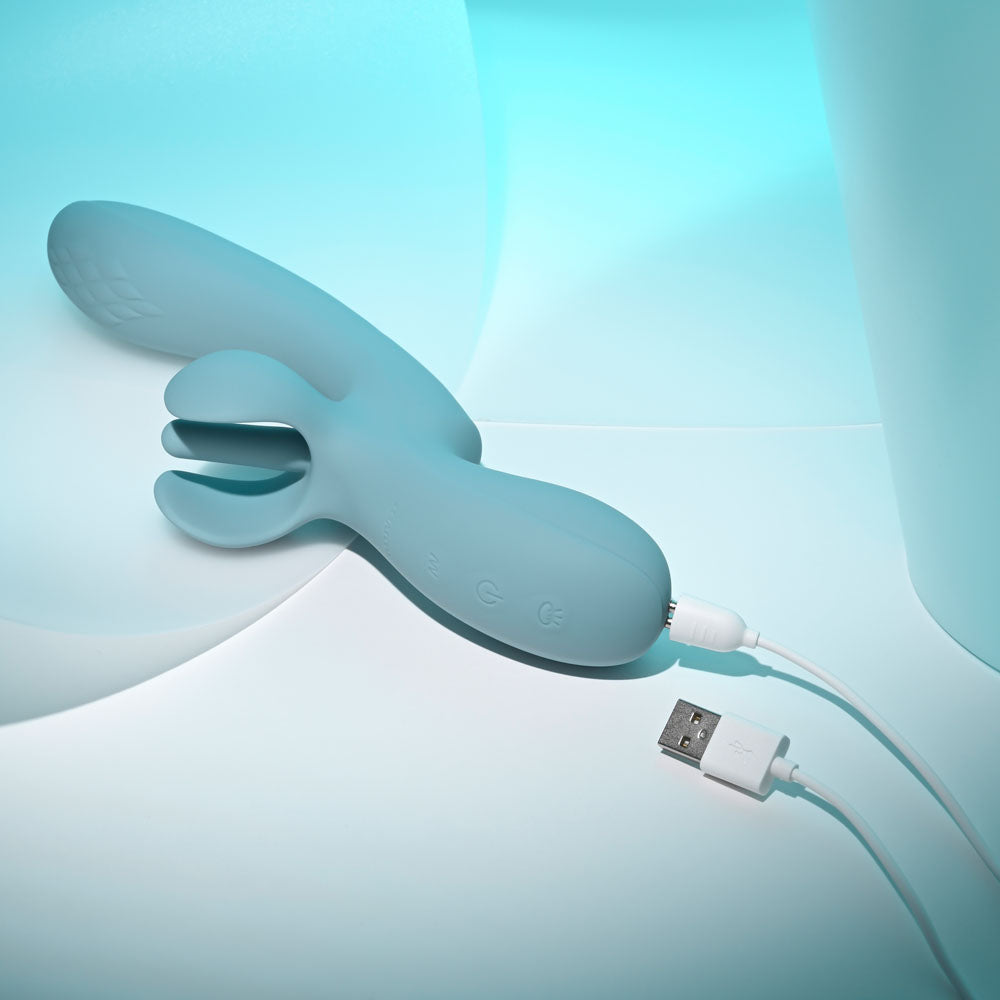 Evolved Take Your Flick Grey 24.1 cm Vibrator with Flicking Clitoral Stimulator > Vibrators > Ladies > Rabbit - Tophatter Daily Deals
