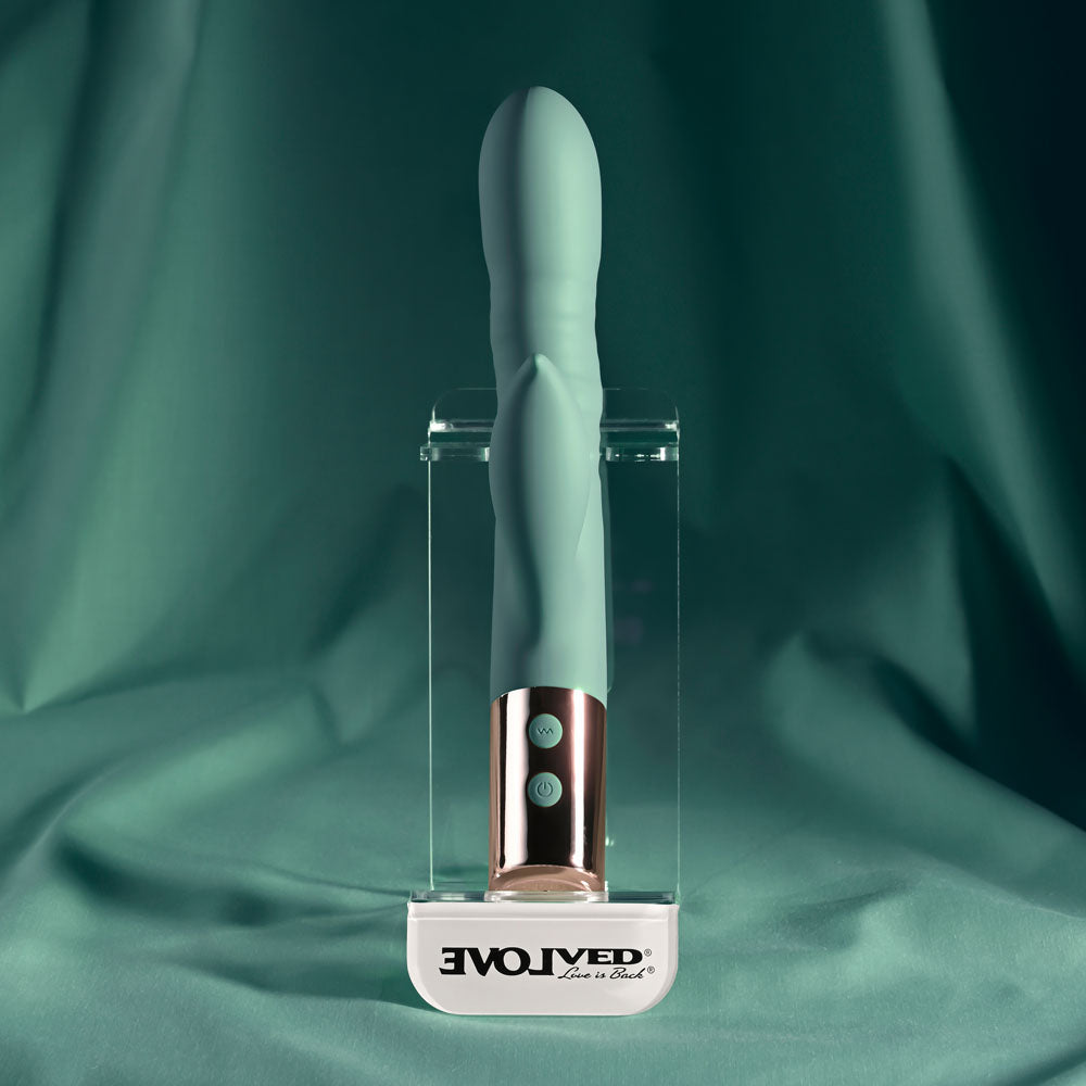 Evolved The Shimmy – USB Rechargeable Thrusting Rabbit Vibrator > Vibrators > Ladies > Rabbit - Tophatter Daily Deals