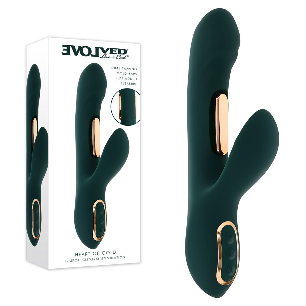 Evolved Heart of Gold – USB Rechargeable Rabbit Vibrator > Vibrators > Ladies > Rabbit - Tophatter Daily Deals