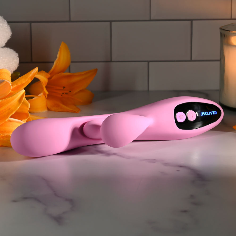 Evolved Push The Button – USB Rechargeable 23.5 cm Rabbit Vibrator > Vibrators > Ladies > Rabbit - Tophatter Daily Deals