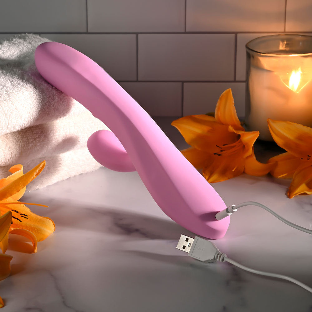 Evolved Push The Button – USB Rechargeable 23.5 cm Rabbit Vibrator > Vibrators > Ladies > Rabbit - Tophatter Daily Deals