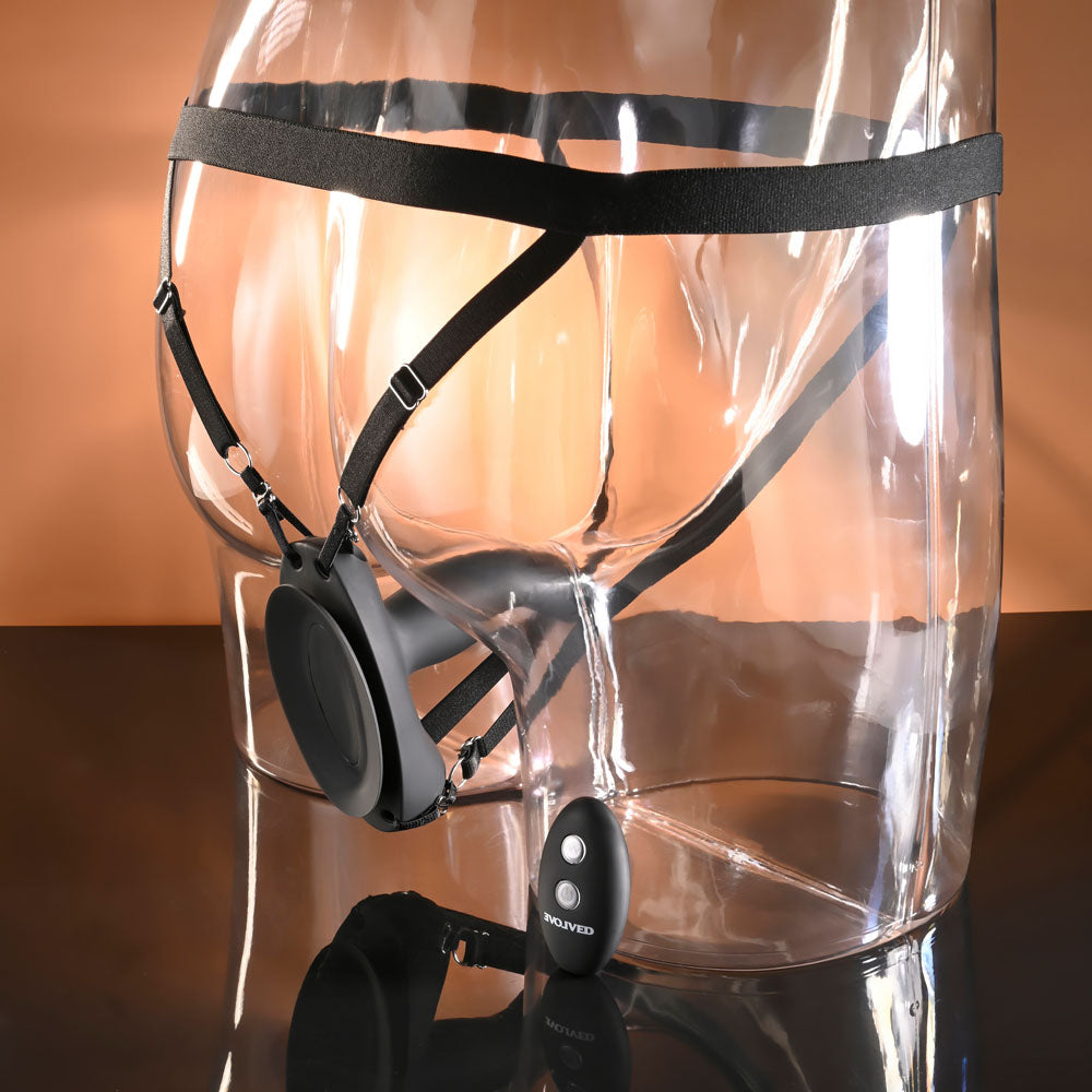 Evolved Come Closer – USB Rechargeable Remote-Controlled Vibrating Strap-On Vibrator > Dildos > Strap On Dildos - Tophatter Daily Deals