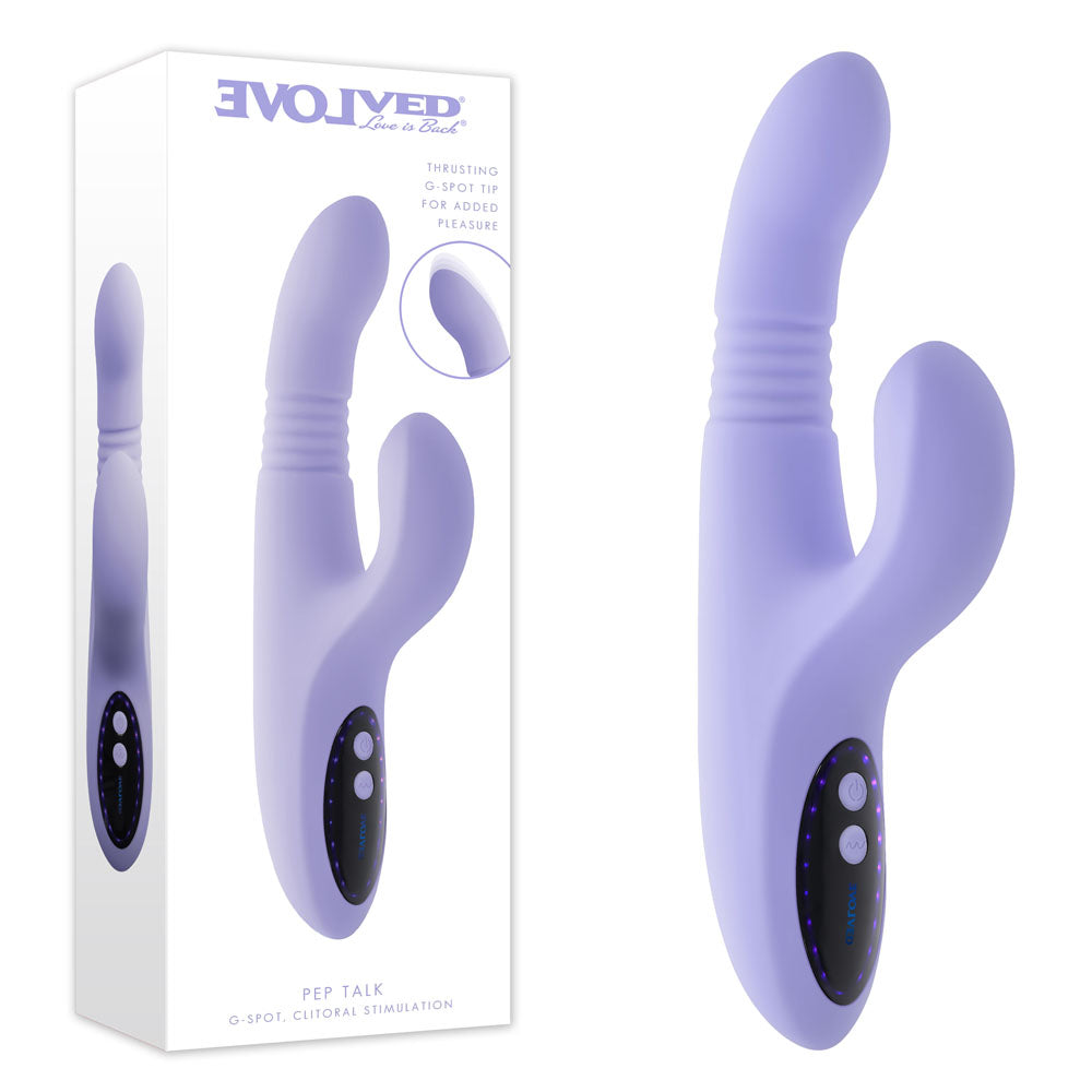 Evolved Pep Talk – USB Rechargeable Thrusting Vibrator with Clitoral Stimulator > Vibrators > Ladies > Rabbit - Tophatter Daily Deals