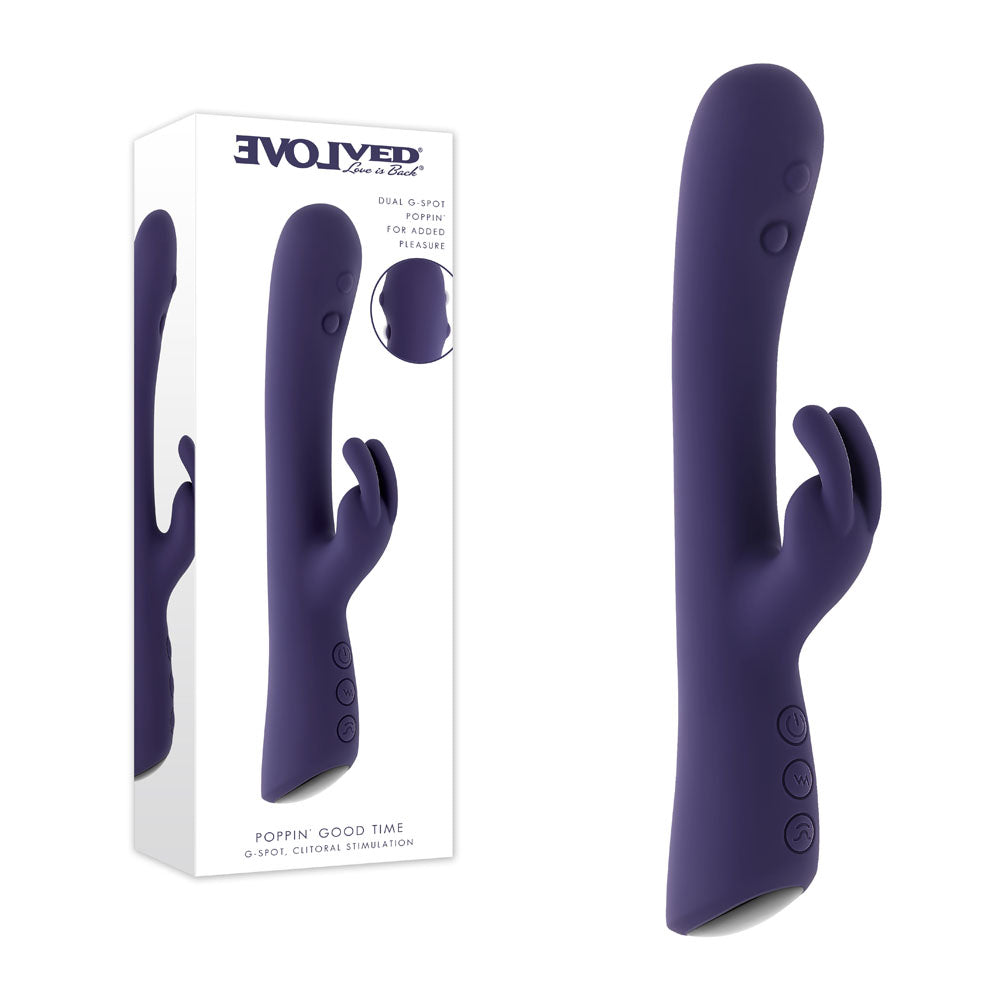 Evolved Poppin Good Time – 20 cm USB Rechargeable Rabbit Vibrator > Vibrators > Ladies > Rabbit - Tophatter Daily Deals
