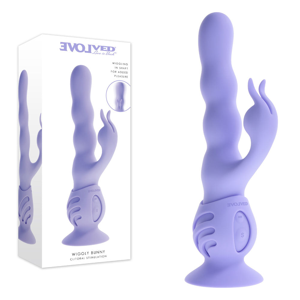 Evolved Wiggly Bunny – USB Rechargeable Rabbit Vibrator with Suction Base > Vibrators > Ladies > Rabbit Multi - Tophatter Daily Deals