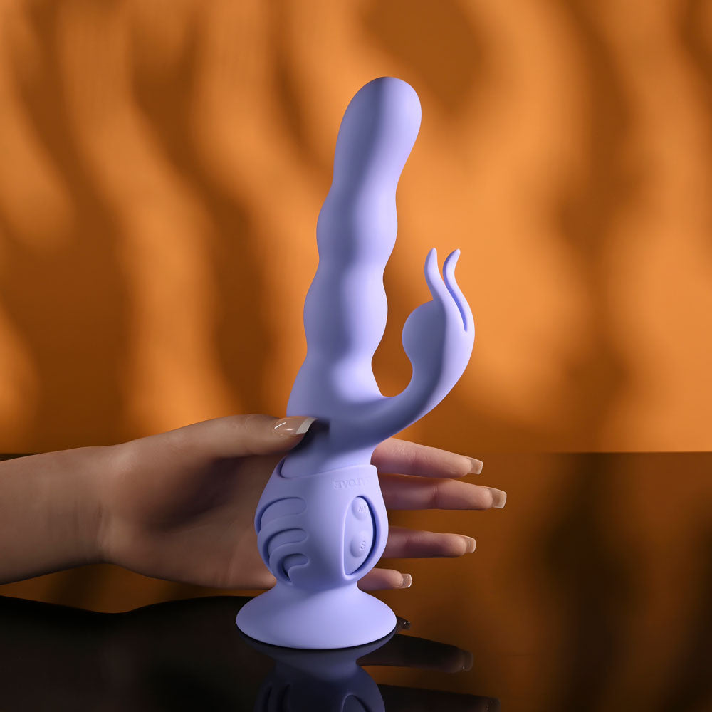 Evolved Wiggly Bunny – USB Rechargeable Rabbit Vibrator with Suction Base > Vibrators > Ladies > Rabbit Multi - Tophatter Daily Deals
