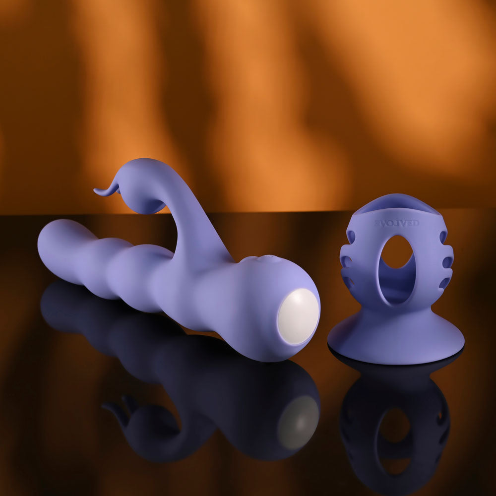 Evolved Wiggly Bunny – USB Rechargeable Rabbit Vibrator with Suction Base > Vibrators > Ladies > Rabbit Multi - Tophatter Daily Deals