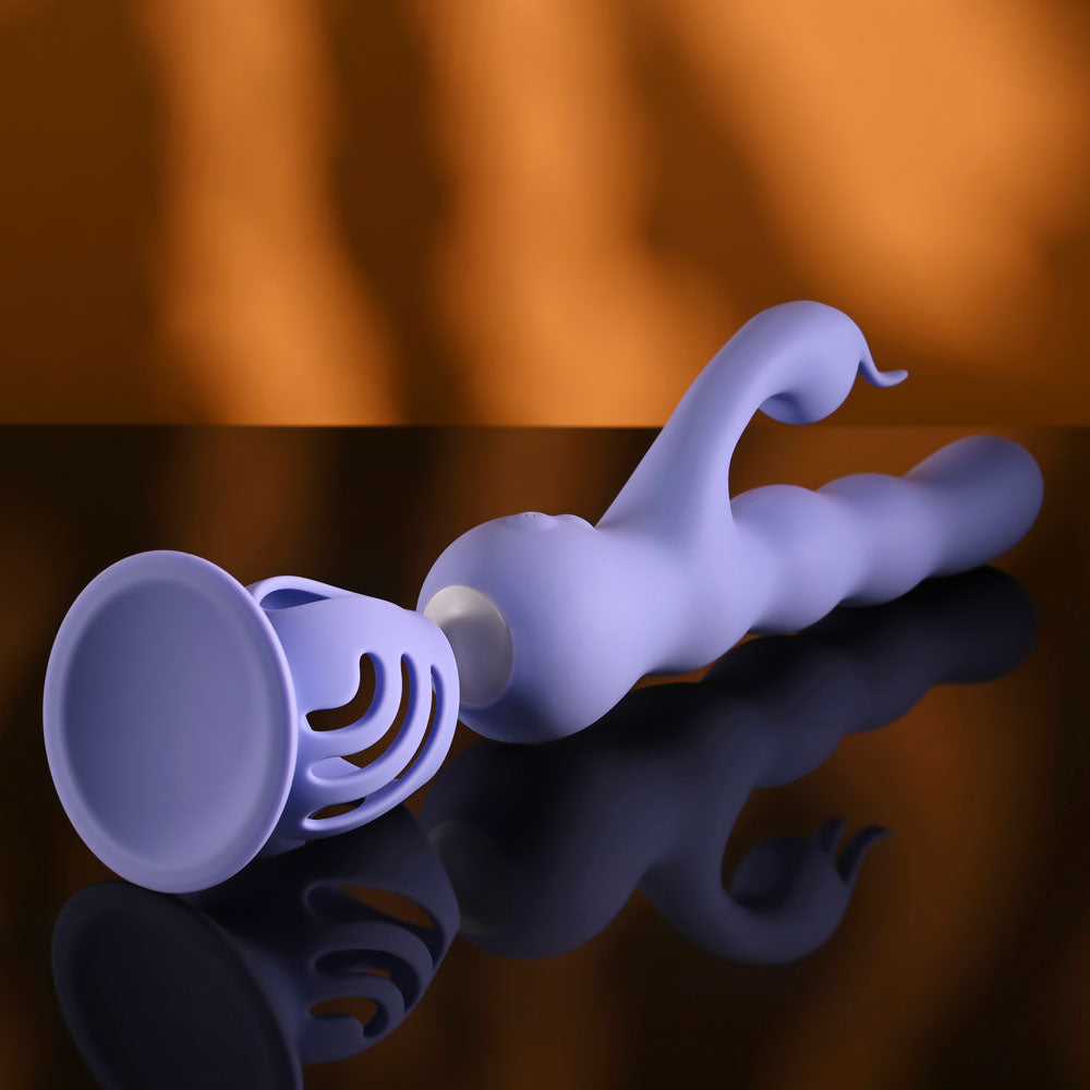 Evolved Wiggly Bunny – USB Rechargeable Rabbit Vibrator with Suction Base > Vibrators > Ladies > Rabbit Multi - Tophatter Daily Deals