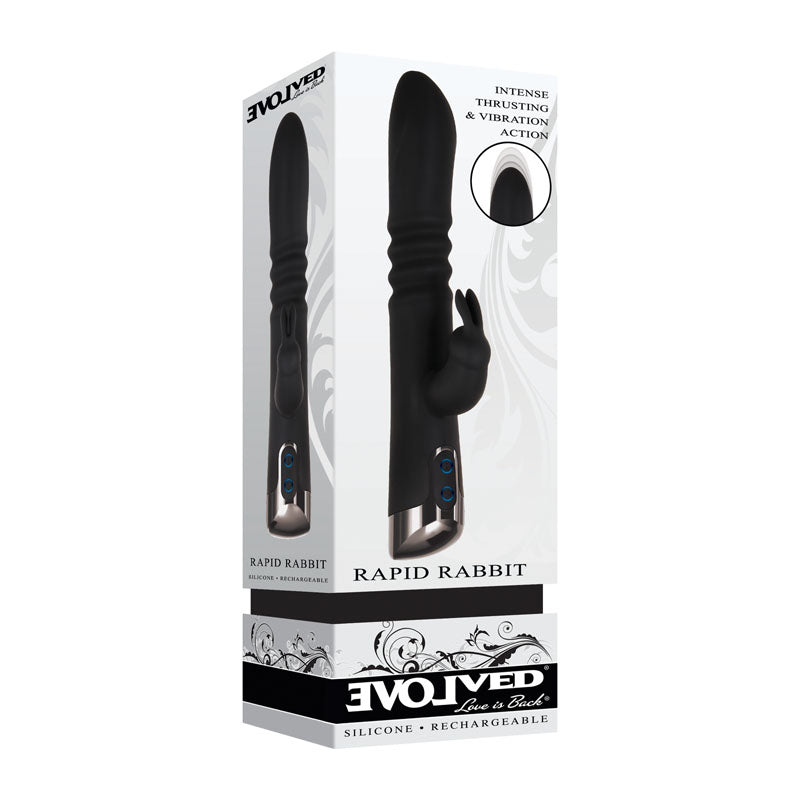 Evolved Rapid Rabbit 25.4 cm Thrusting Vibrator > Vibrators > Ladies > Rabbit Multi - Tophatter Daily Deals