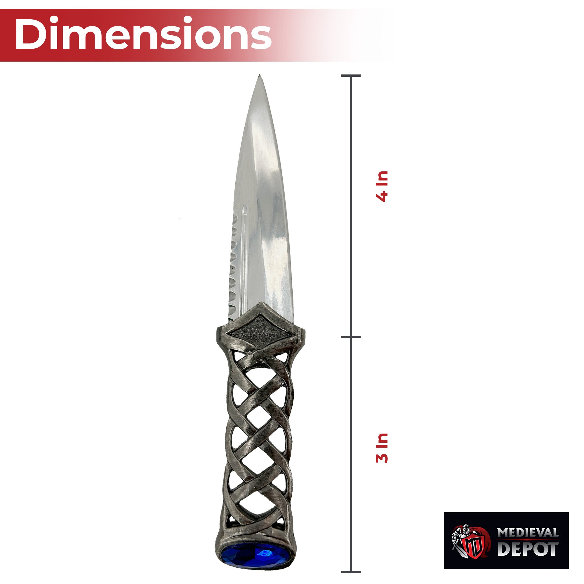 Scottish Twisted Steel Dagger Knife knives - Tophatter Daily Deals