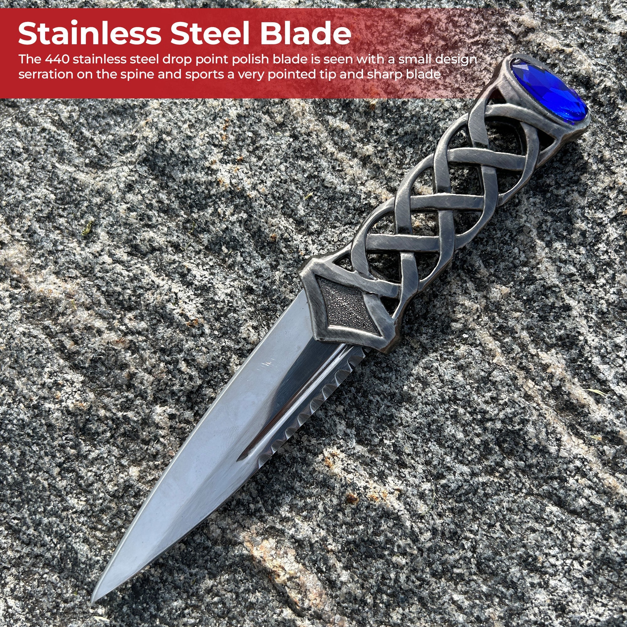 Scottish Twisted Steel Dagger Knife knives - Tophatter Daily Deals