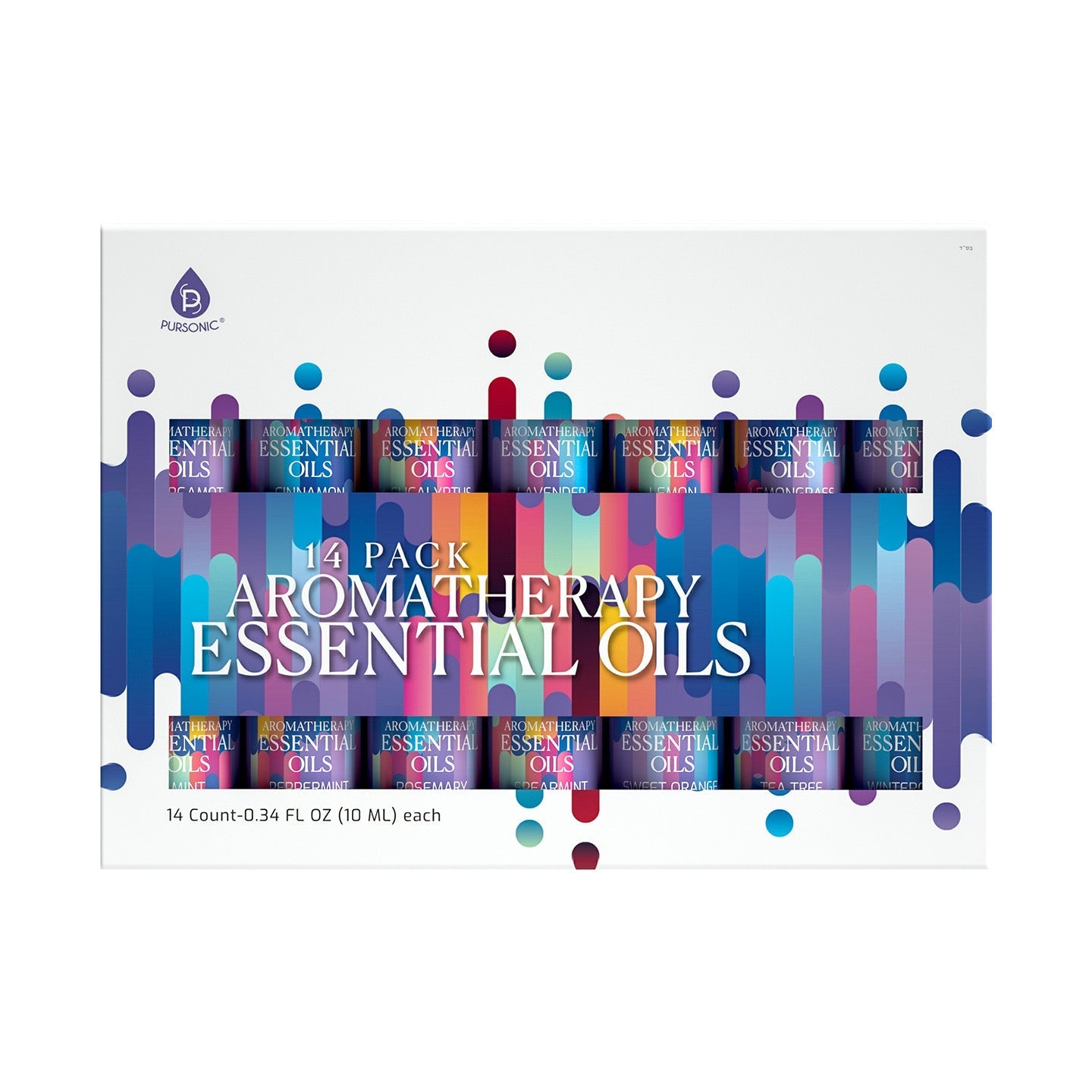 Pursonic 14 Pack Aromatherapy Essential Oil Gift Set 14-Pack Essential Oils - Tophatter Daily Deals
