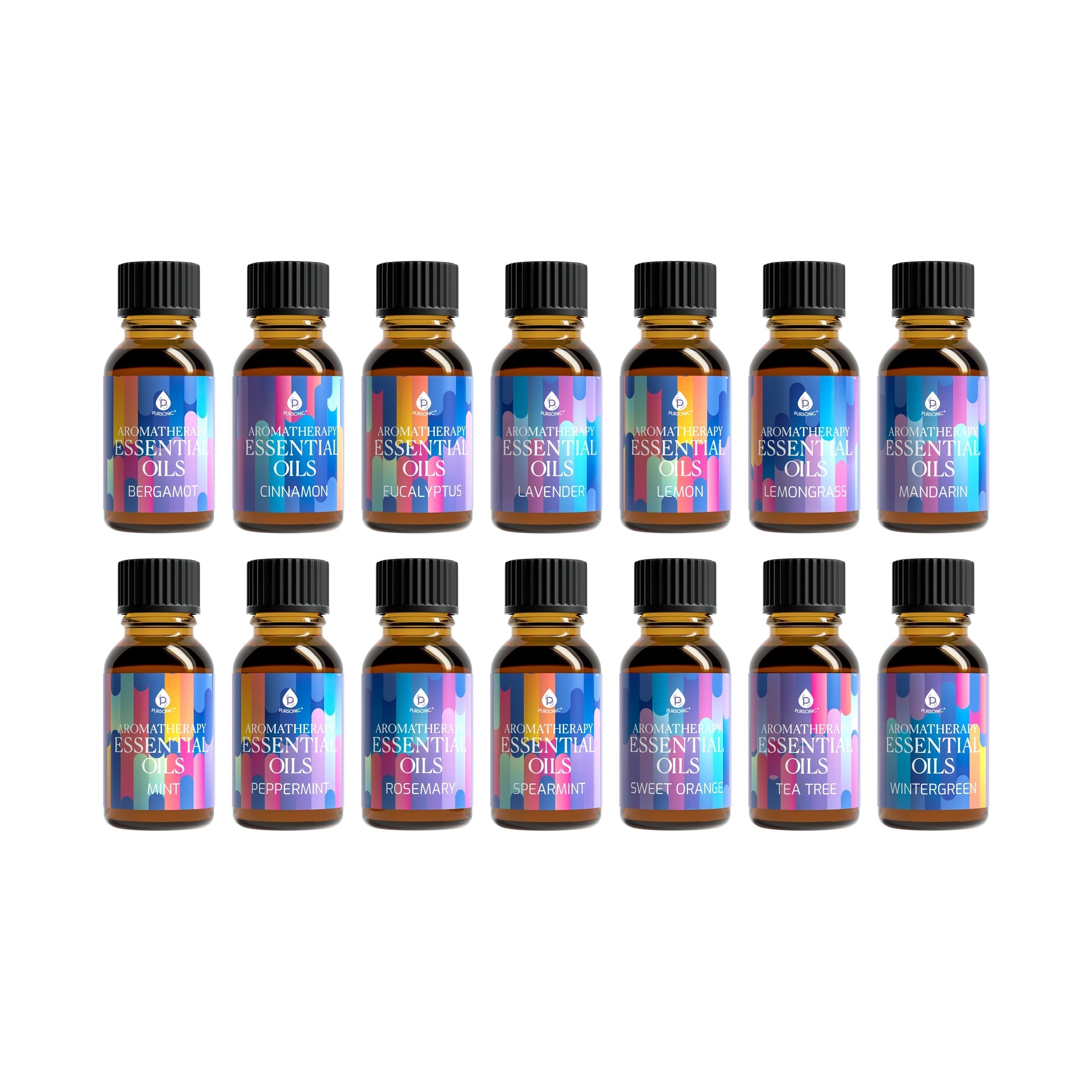 Pursonic 14 Pack Aromatherapy Essential Oil Gift Set Essential Oils - Tophatter Daily Deals
